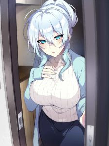 Poster Hitozukiai ga Nigate na Miboujin no Yukionna-san to Noroi no Yubiwa Sub Indo